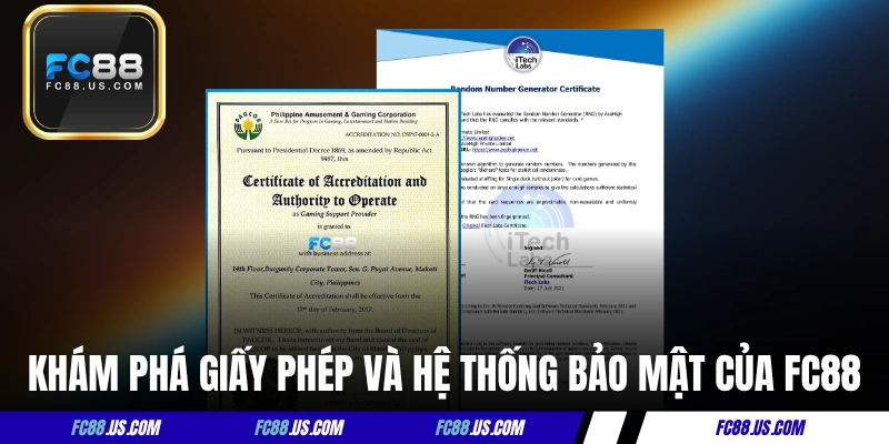 Khám phá giấy phép và hệ thống bảo mật của FC88